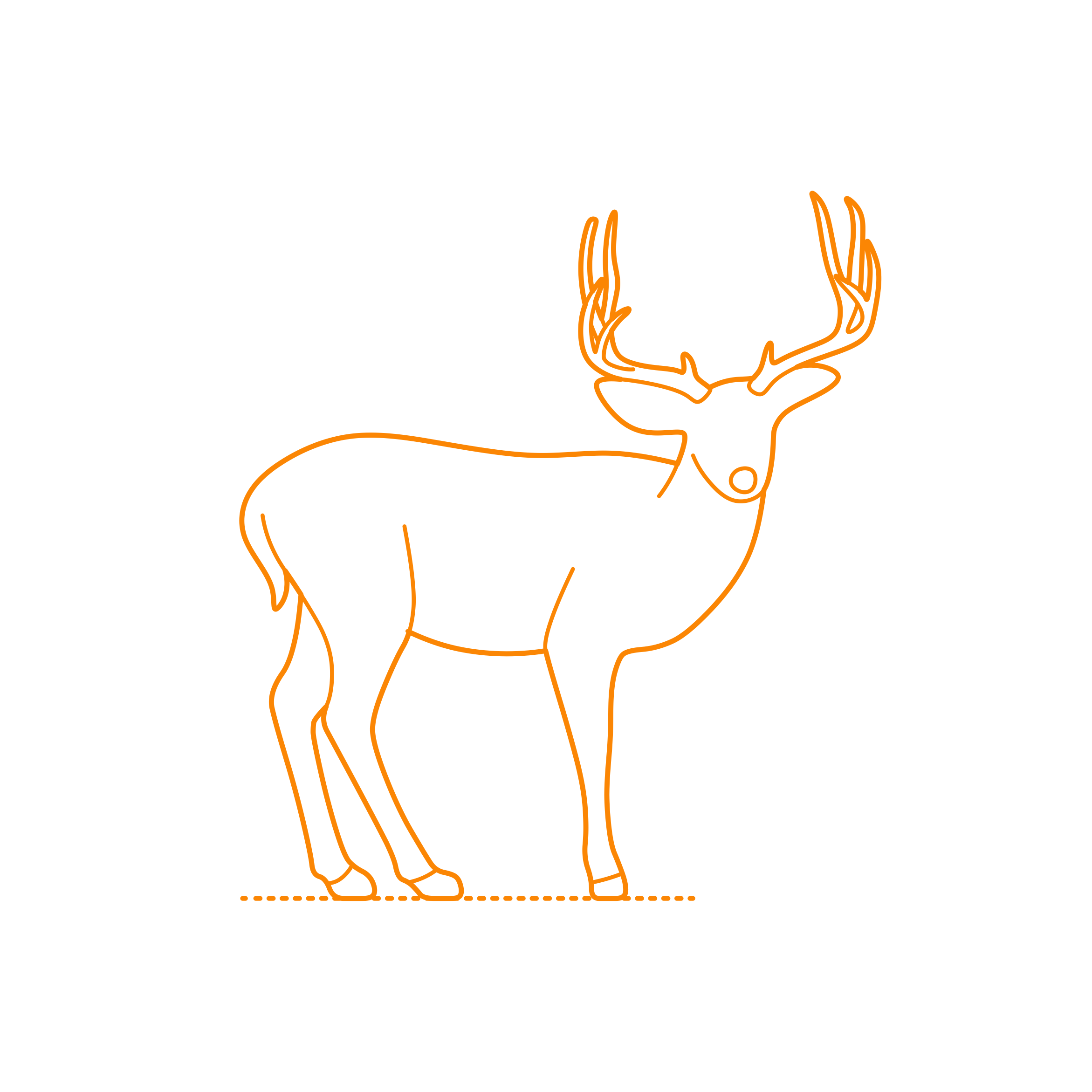 Animals Deer Mule Deer Outline Svg File Free Vectors